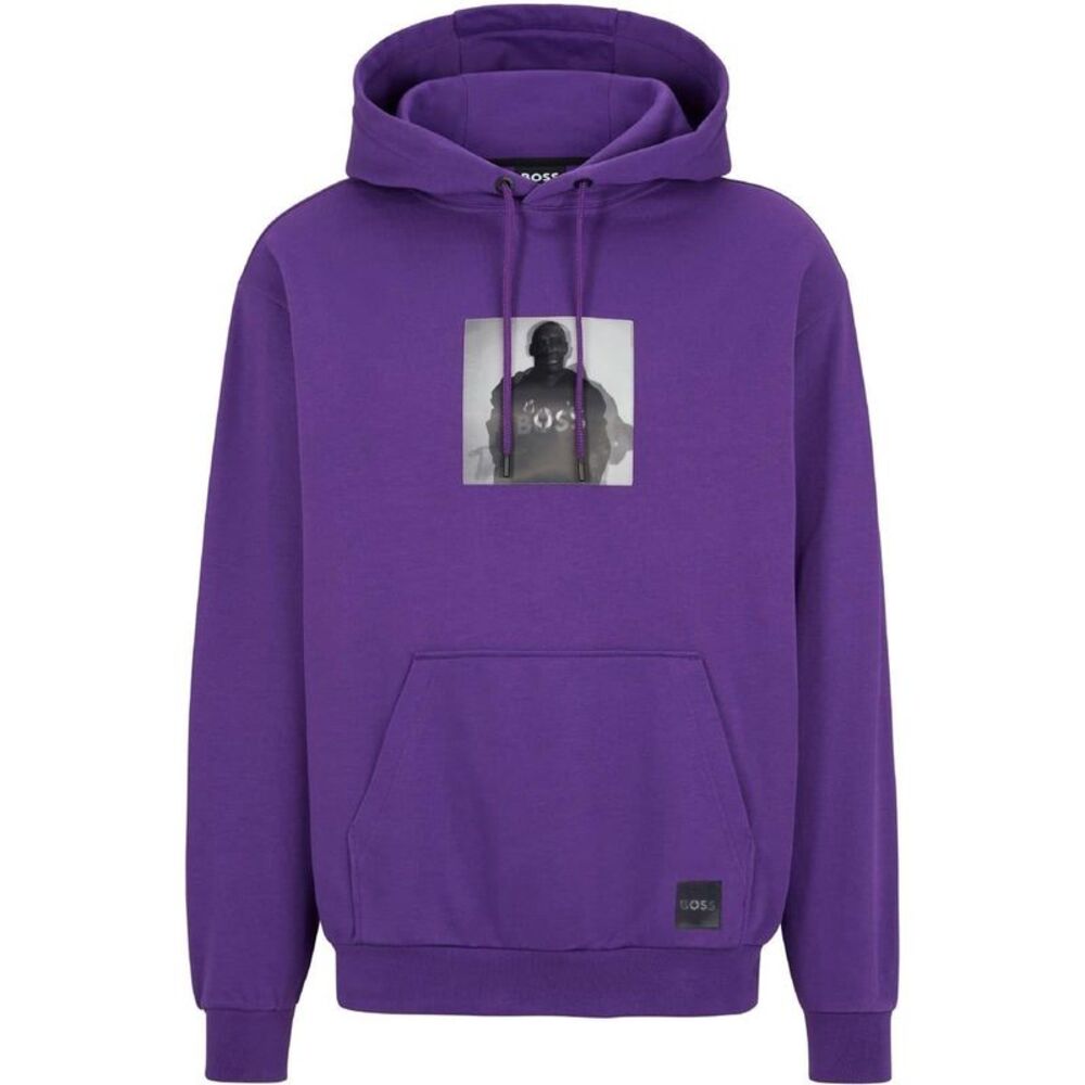 Boss Mens Silhouette Pullover Hoodie / Dark Purple